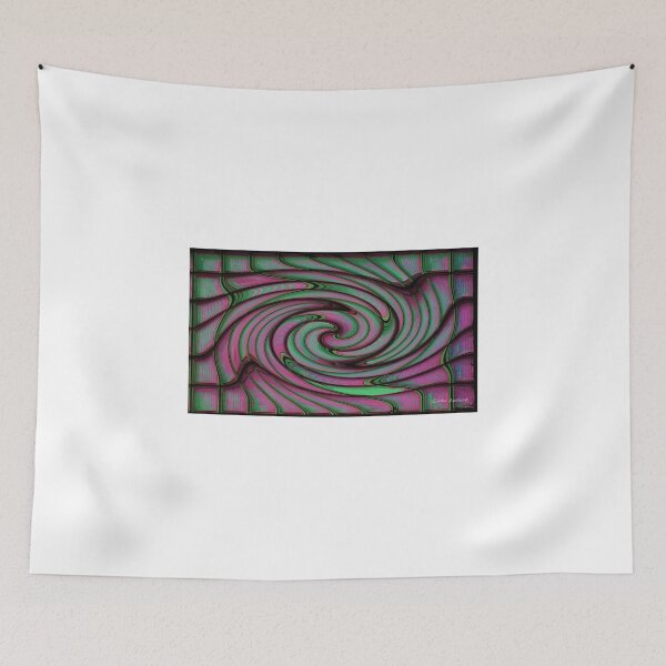 Item preview, Green and Pink Swirl #1 designed and sold by Gilda Axelrod.