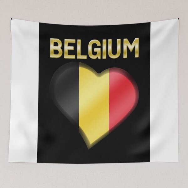 Item preview, Belgium - Belgian Flag Heart & Text - Metallic designed and sold by Graphix.