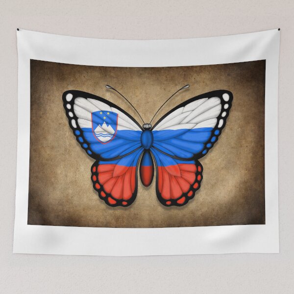 Artikelvorschau, Slowenische Flagge Schmetterling entworfen und verkauft von JeffBartels.