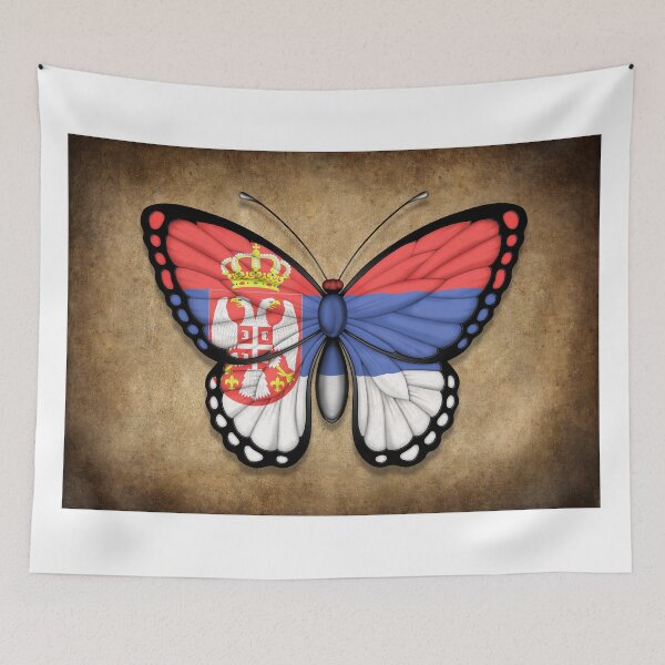 Item preview, Serbian Flag Butterfly designed and sold by JeffBartels.