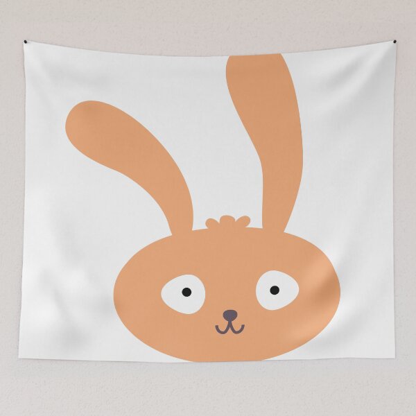 Item preview, Funny cartoon bunny smiling designed and sold by Cute Art Design.