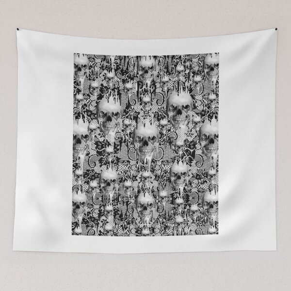 Item preview, Victorian gothic lace skull pattern designed and sold by KristyPatterson.