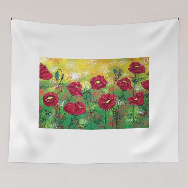 Item preview, Red Poppies Aglow designed and sold by Wendy Sinclair.
