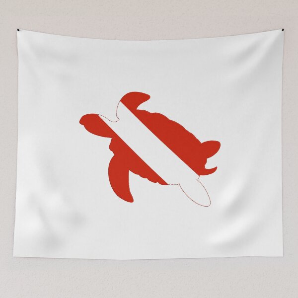 Item preview, Sea Turtle Scuba Diver Silhouette designed and sold by surgedesigns.