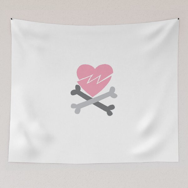 Item preview, Broken heart pirate crossbones designed and sold by jazzydevil.