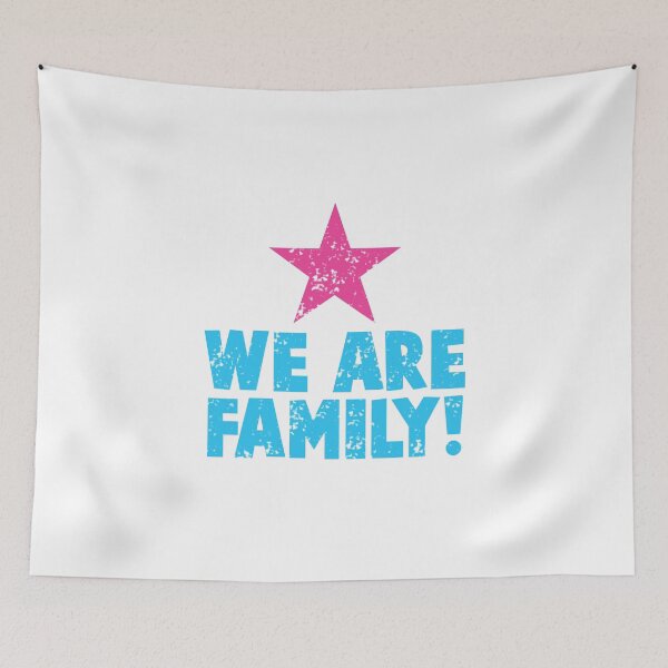 Item preview, WE ARE FAMILY! with pink star designed and sold by jazzydevil.