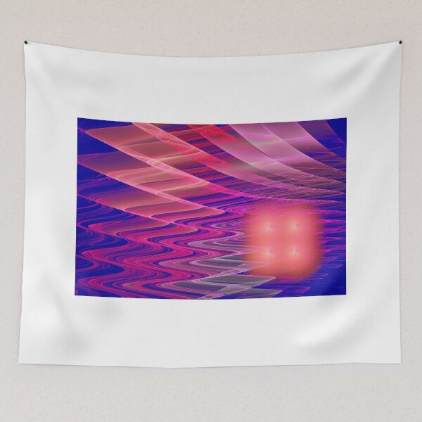 Item preview, Colorful Waves Abstract Fractal Art designed and sold by KWJphotoart.