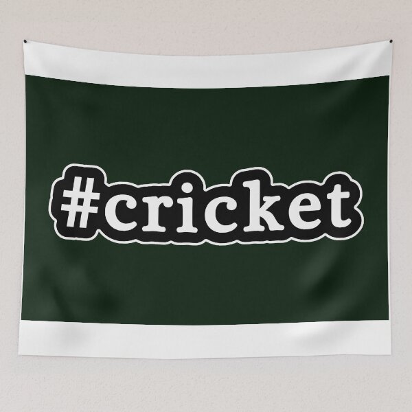 Item preview, Cricket - Hashtag - Black & White designed and sold by Graphix.