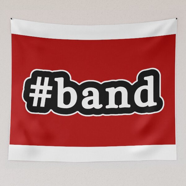 Item preview, Band - Hashtag - Black & White designed and sold by Graphix.