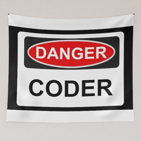 Item preview, Danger Coder - Warning Sign designed and sold by Graphix.