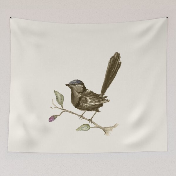 Item preview, Splendid fairy-wren sepia  designed and sold by Marie Magnusson.