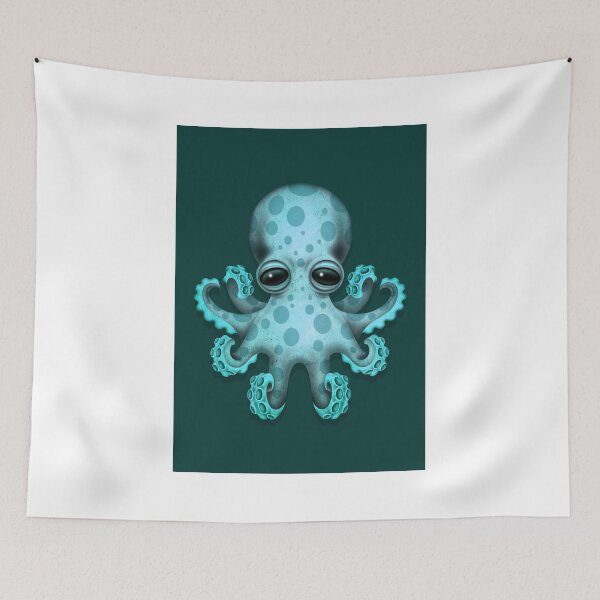 Item preview, Cute Blue Baby Octopus designed and sold by JeffBartels.