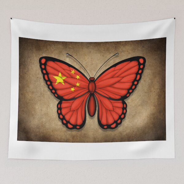 Artikelvorschau, Schmetterling der chinesischen Flagge entworfen und verkauft von JeffBartels.
