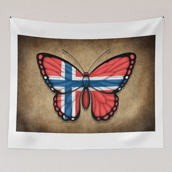 Artikelvorschau, Norwegischer Flaggenschmetterling entworfen und verkauft von JeffBartels.