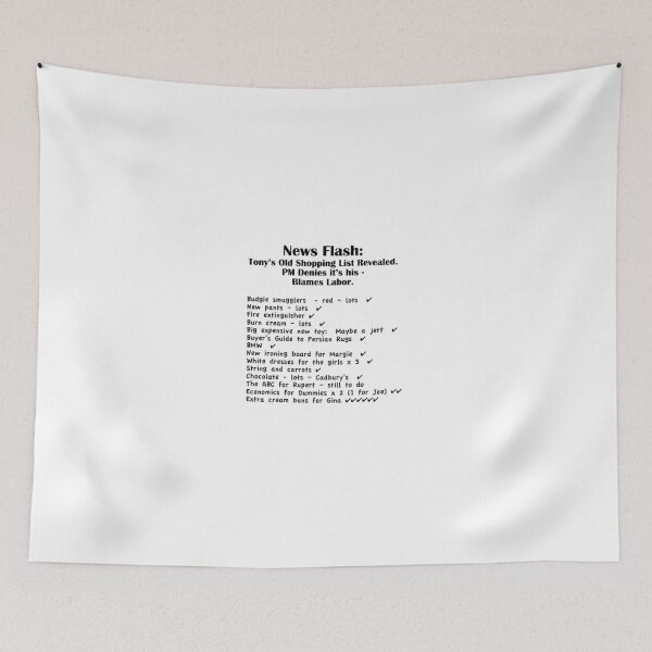 Item preview, Tony's Shopping List - Black Text designed and sold by Heatherian.