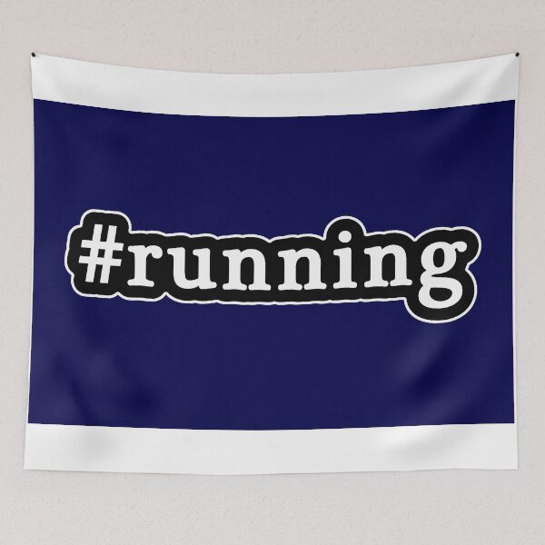 Item preview, Running - Hashtag - Black & White designed and sold by Graphix.