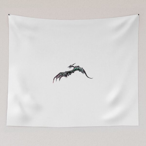 Item preview, Glowing dragon flying over water designed and sold by KitCatCards.