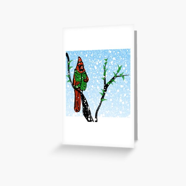 Winter Cardinal Greeting Card