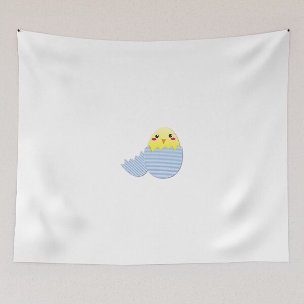Item preview, Super cute chicken in a broken egg designed and sold by jazzydevil.