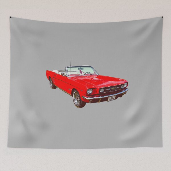 Item preview, 1965 Red Ford Mustang Convertible designed and sold by KWJphotoart.