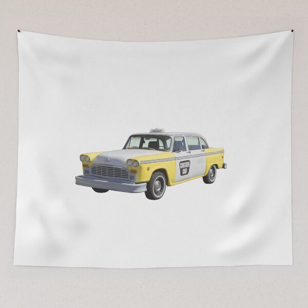 Item preview, Yellow and White Checkered Taxi Cab designed and sold by KWJphotoart.