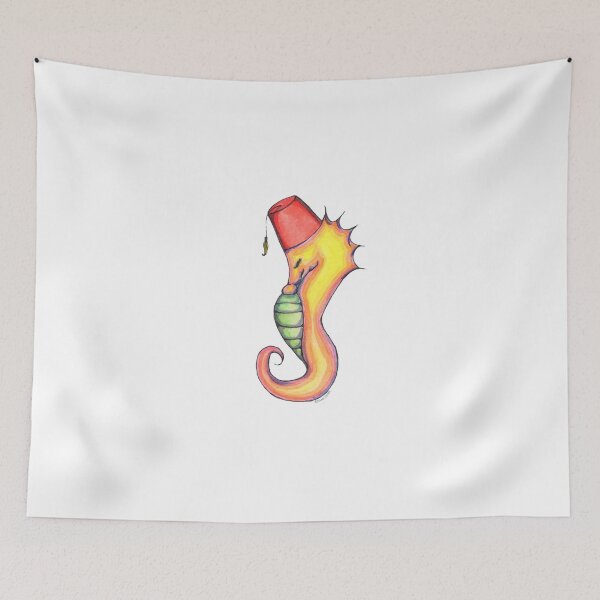 Item preview, Seahorse With Fez designed and sold by Amy-Elyse Neer.