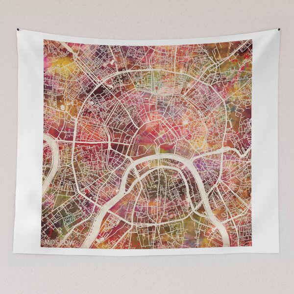 Item preview, Moscow Map designed and sold by MapMapMaps.