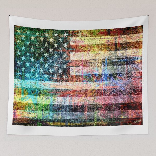 Artikelvorschau, American Flag Art Grunge entworfen und verkauft von enhan.