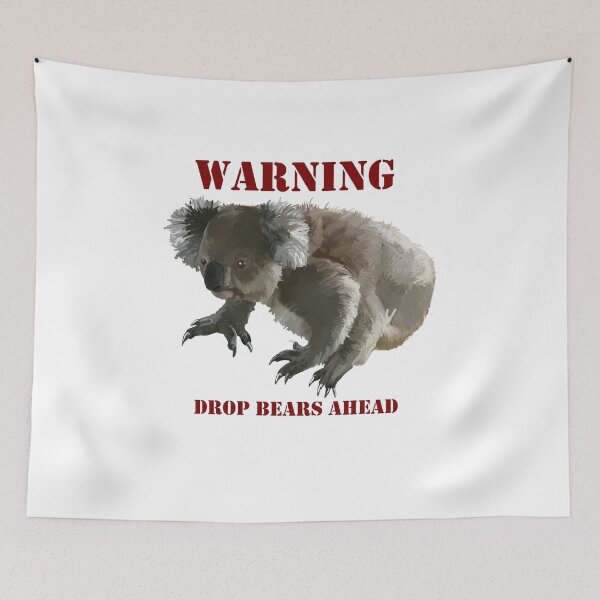 Item preview, Drop Bear warning designed and sold by Monkeymo.