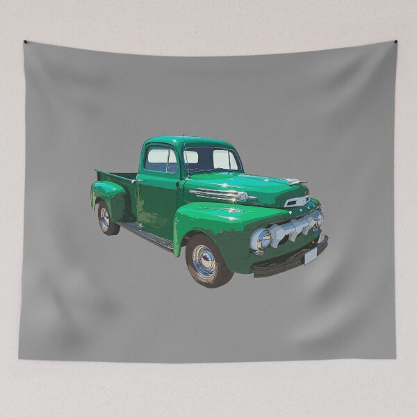 Item preview, Green 1951 Ford F-1 Pickup Truck  designed and sold by KWJphotoart.