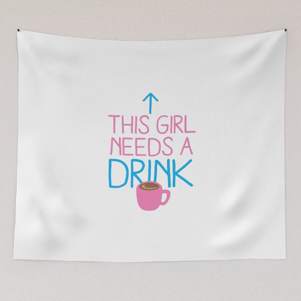 Item preview, This girl needs a drink (coffee cup) designed and sold by jazzydevil.