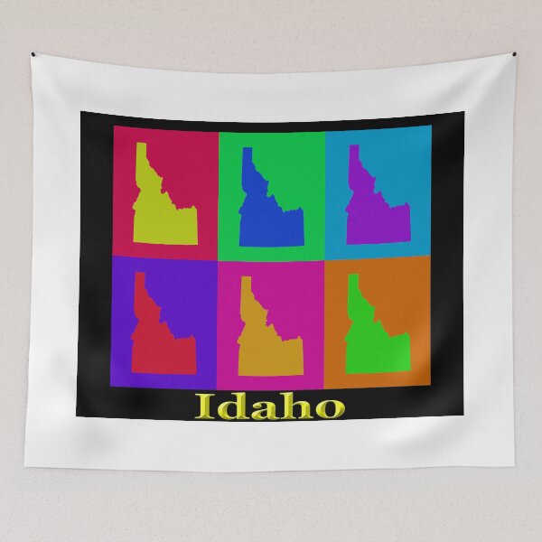Item preview, Colorful Idaho State Pop Art Map designed and sold by KWJphotoart.