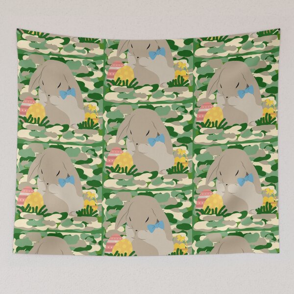 Item preview, happy easter dear bunny with blue bow tie designed and sold by vibeno1.