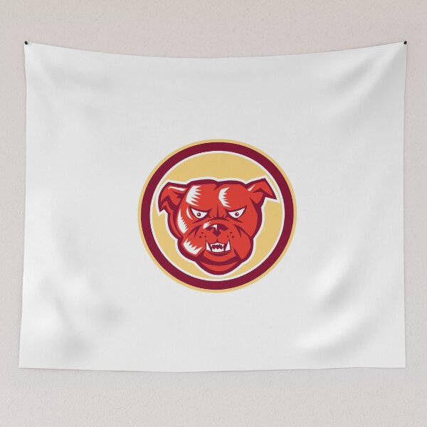 Item preview, Angry Bulldog Mongrel Head Circle Retro designed and sold by patrimonio.