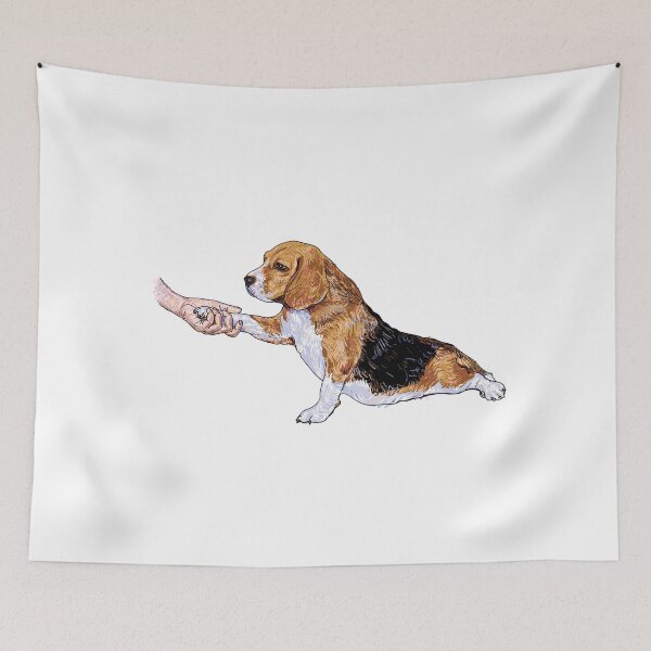 Item preview, Human hand holding beagle's leg designed and sold by hadkhanong.