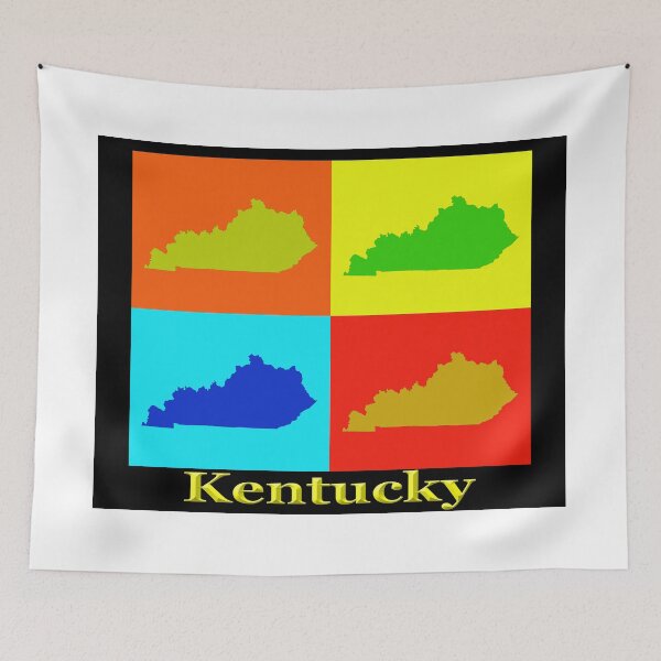 Item preview, Colorful Kentucky Pop Art Map designed and sold by KWJphotoart.