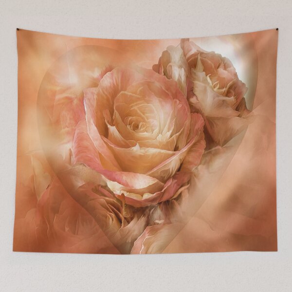 Item preview, Heart Of A Rose - Gold, Peach, Orange designed and sold by Carol  Cavalaris.