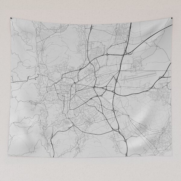 Item preview, Clermont Ferrand, France Map. (Black on white) designed and sold by Graphical-Maps.