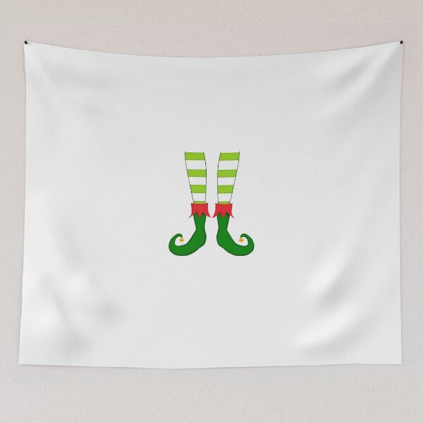 Item preview, Red and Green Funny Christmas Elf Feet designed and sold by BeachBumFamily.