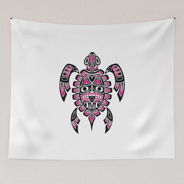 Item preview, Pink and Black Haida Spirit Sea Turtle designed and sold by JeffBartels.