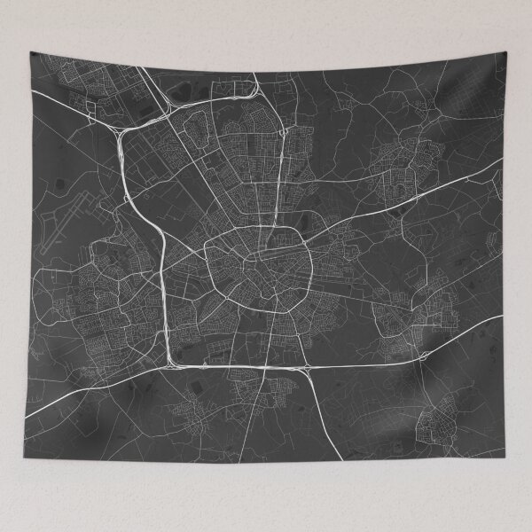 Item preview, Eindhoven, Netherlands Map. (White on black) designed and sold by Graphical-Maps.