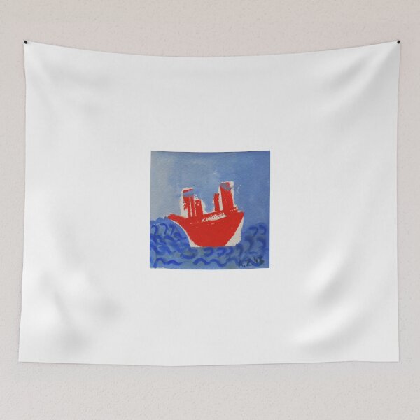Item preview, red boat designed and sold by AgnesZirini.