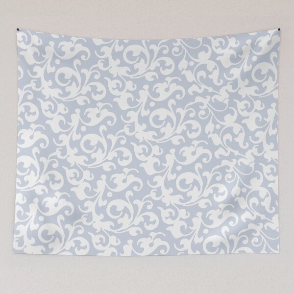 Aperçu de l'œuvre Soft Gray Blue Damask créée et vendue par AntiqueImages.