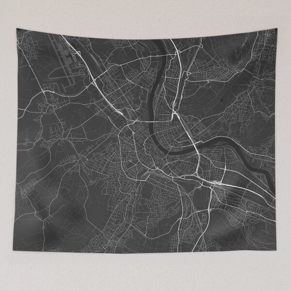 Item preview, Basel, Switzerland Map. (White on black) designed and sold by Graphical-Maps.