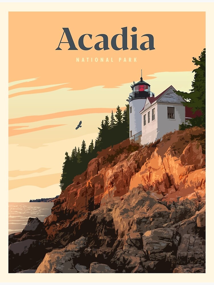 Disover Acadia National Park Poster Premium Matte Vertical Poster