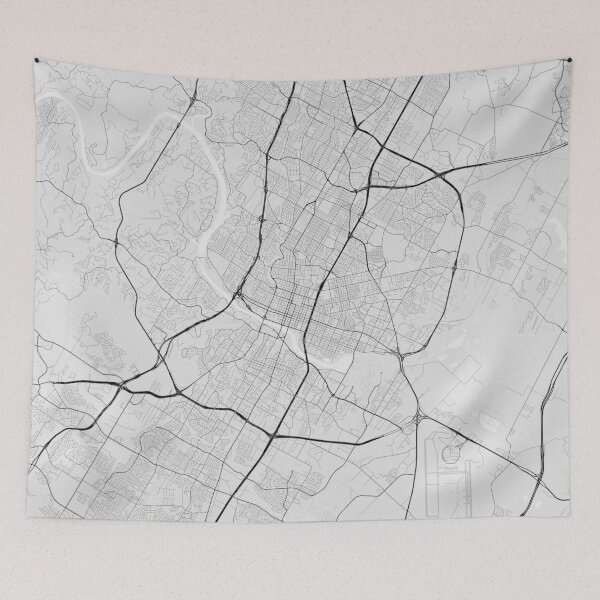 Item preview, Austin, USA Map. (Black on white) designed and sold by Graphical-Maps.