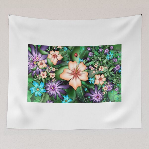Item preview, Hibiscus Garden with Ladybug designed and sold by wolfepaw.
