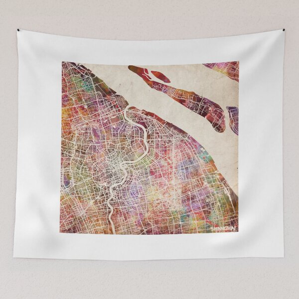 Item preview, Shanghai map designed and sold by MapMapMaps.
