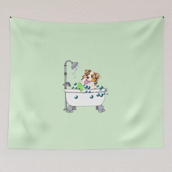 Item preview, Red Merle Aussie "Rub-A-Dub-Dub" designed and sold by Barbara Applegate.