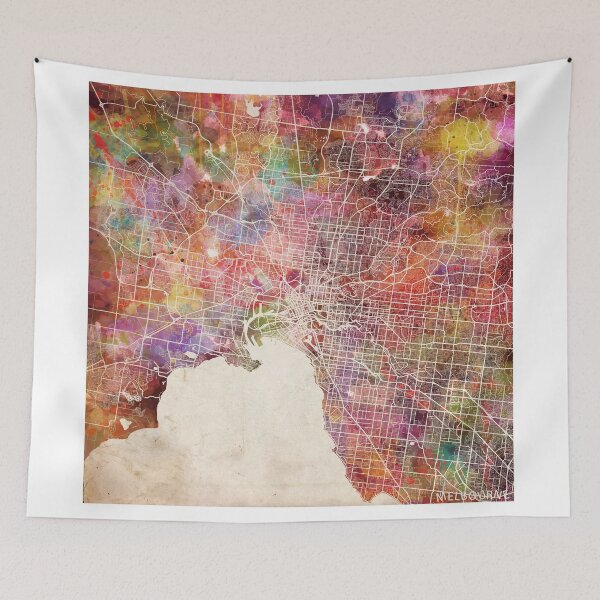 Item preview, Melbourne map designed and sold by MapMapMaps.